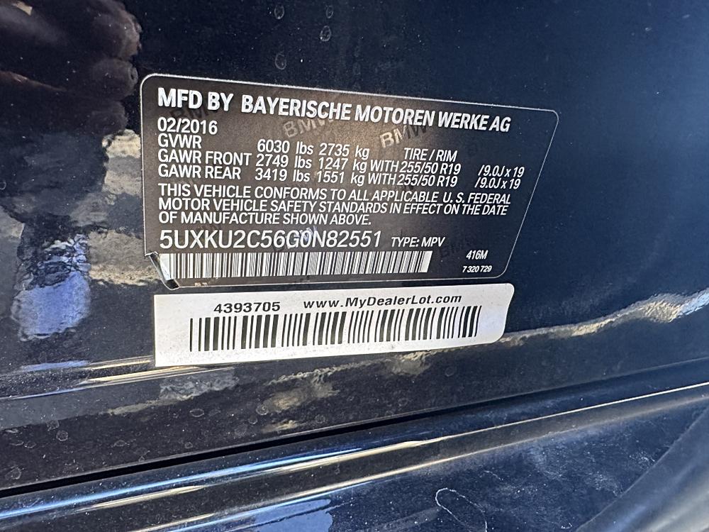 2016 BMW X6 AWD 4dr xDrive35i